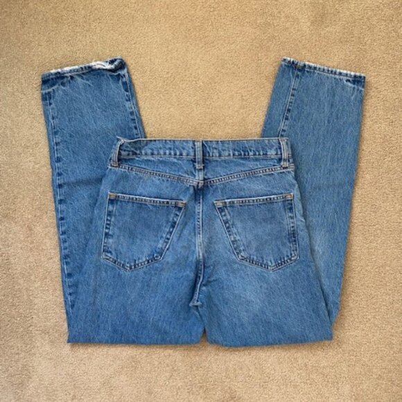 ZW ZARA WOMAN JEANS Washed effect Denim Button Fly RN 77302 - Picture 2 of 6